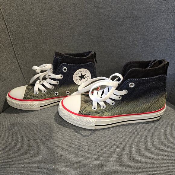 Converse Junior Chuck Taylor Zip Back Hi Top 6Y Sneakers sz 12 - Picture 3 of 6